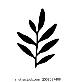 Minimalist organic floral twig icons with leaves and flowers.






