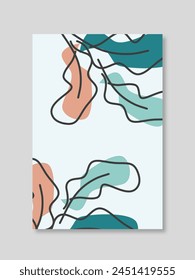 Minimalist organic leaf vector for background