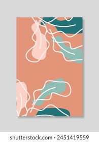 Minimalist organic leaf vector for background