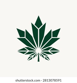 Minimalist Origami Maple Leaf Logo