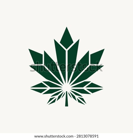 Minimalist Origami Maple Leaf Logo
