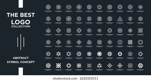 Minimalist ornament logo and icon set. Abstract beauty concept logos usable for beauty salon, spa, cosmetics and boutique.