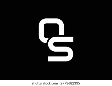 Minimalistisches Logo-Monogramm für OS-Buchstaben. Modernes geometrisches Logo mit zwei Buchstaben