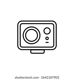 Minimalist Outline Of Action Camera For Adventure Photography And Filming
