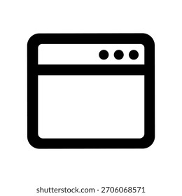 Ícone Minimalista da Interface da Página da Web do Quadro do Navegador de Tópicos