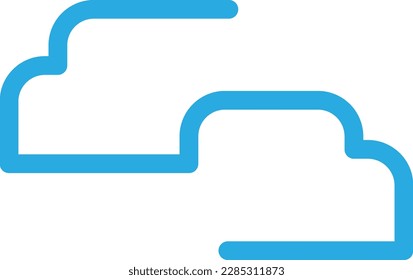 Ilustración de icono del vector de nube de contorno mínimo