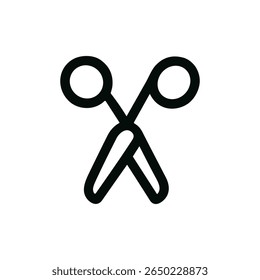 Minimalist Outline Cut Scissors Graphic Tool Object Silhouette Illustration