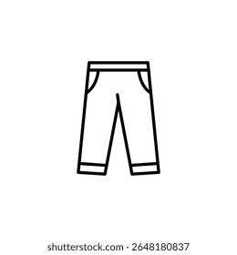 Minimalist Outline Depiction Of Stylish Casual Pants With Pockets