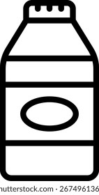 Minimalist Outline Drawing Bottle Container for Liquid Beverage Icon