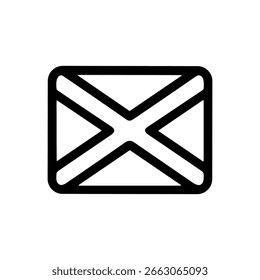 Minimalistisches Umriss-E-Mail-Nachricht Einfaches Kommunikationselement-Symbol