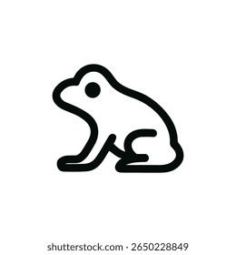Minimalist Outline Frog Animal Shape Simple Modern Icon