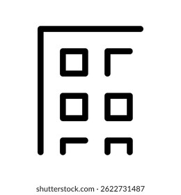 Minimalist Outline Graphic Showing Windows on an Architectural Structure