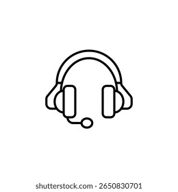 Fone De Ouvido De Contorno Minimalista Com Microfone Para Serviço De Comunicação