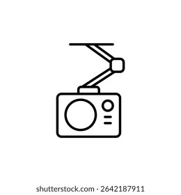 Minimalist Outline Icon Depicting A Suspended Cable Car Design