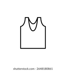 Minimalist Outline Illustration Of A Sleeveless Top Or Tank Top