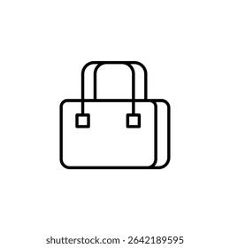 Minimalist Outline Illustration Of Stylish Handbag For Versatile Applications