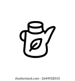 Decoração de folha de contorno minimalista de cerâmica teapot Utensílios de cozinha