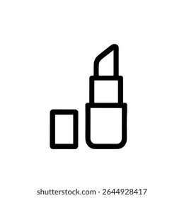 Minimalista contorno Lipstick ícone de tubo com tampão Item de beleza
