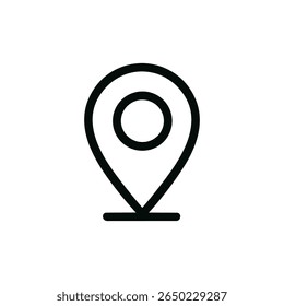 Elemento Minimalista do Ícone da Forma do Sinal de Ponteiro de Local da Estrutura de Tópicos