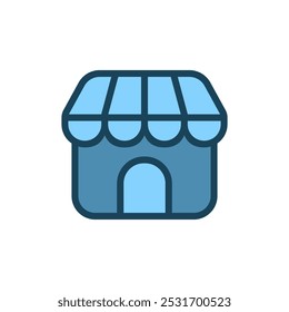 Minimalist outline store icon. E-commerce and shopping icon