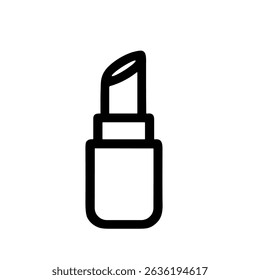 Estilo de contorno minimalista Batom beleza Produto cosmético ícone linear