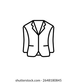 Minimalist Outline Of A Suit Jacket Against Transparent Backdrop