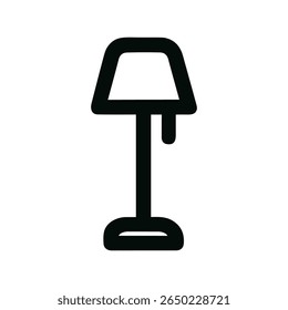Icône de lampe de table contour minimaliste Home Interior Decorative Element