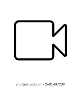 Minimalist Outline Video Camera Icon