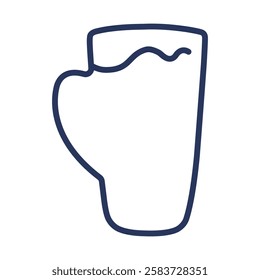 Minimalist Outline Water Jug Icon 