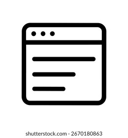 Minimalist Outline Website Content Layout Interface Element Design Icon