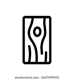 Minimalist Outline Wooden Plank Texture Panel Lumber Material Icon