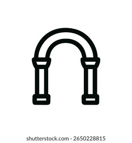 Minimalista Estrutura de Entrada da Arcada Ícone Histórico de Construção do Gateway