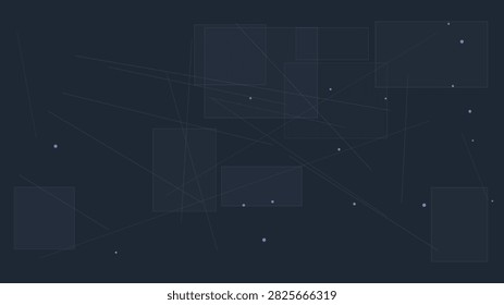 Minimalist overlaid strategic network layout with geometric desi