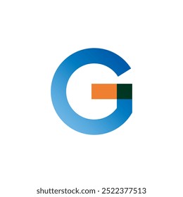 Minimalist Overlapping Gradient G Letter Logo | Colorful G Letter Typography Design