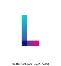 Minimalist Overlapping Gradient L Letter Logo | Colorful L Letter Typography Design