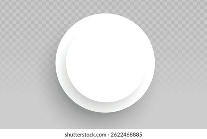 Minimalist overlapping white circles with soft shadows. Perfect for logo designs, UI elements, and modern branding. Clean dual-layer vector with transparent option.