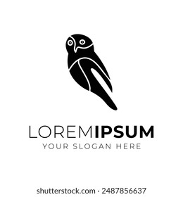 Minimalist Owl bird logo design Vector. Owl Illustration