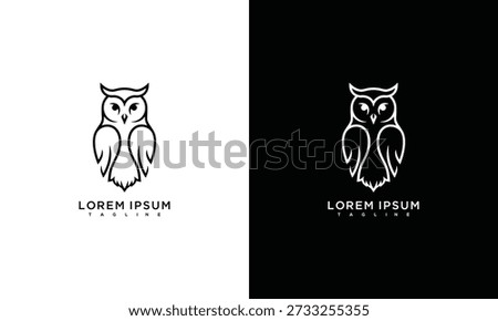 Minimalist Owl Logo Design - Modern Vector Icon for Wisdom Education and Business Branding.