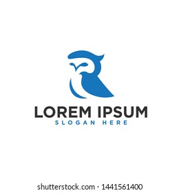 Minimalist Owl logo design vector