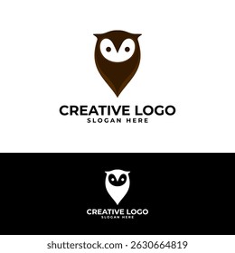 minimalist owl logo with modern design