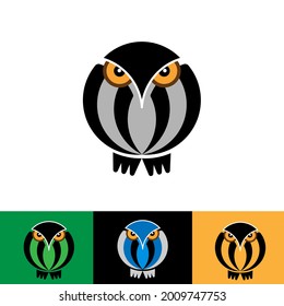 Logotipo de búho minimalista, adecuado para muchas orientaciones empresariales creativas.