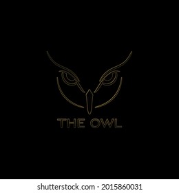 Diseño vectorial de logotipo de búho minimalista