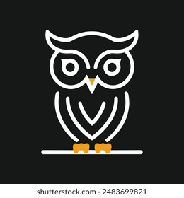 Minimalist Owl Vector Mascot for Logo or Icon