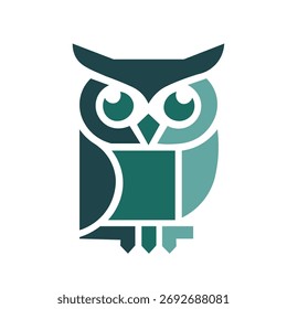 Minimalist owl vector mascot, perfect for logo