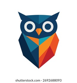 Mascota de Vector de búho minimalista, perfecta para logo