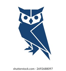 Minimalist owl vector mascot, perfect for logo