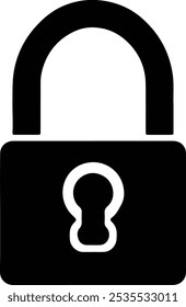 Minimalist Padlock Design for Secure Systems lock silhouette