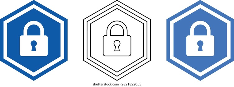 Minimalist padlock icon with a keyhole. modern vector illustration for security and privacy, data protection, and digital safety concepts.