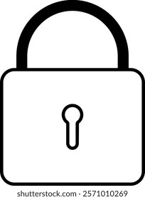 Minimalist padlock icons in line and glyph styles, ideal for web design, apps, and security projects. Clean, modern look representing data protection. Vector format ensures flexibility and quality