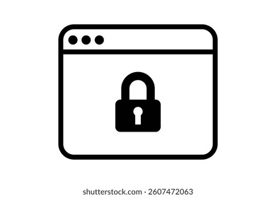 Minimalist Padlock Security Icon, padlock security icon vector, secure padlock symbol design, digital lock icon, privacy protection lock symbol, encrypted data padlock icon